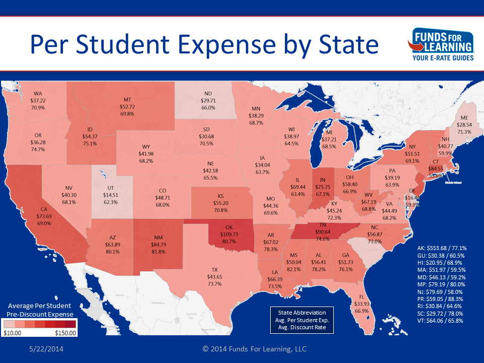 Per Student Cost Map